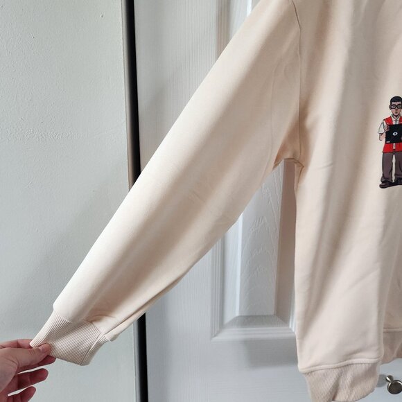 Bad Bunny Long Sleeve Tan Graphic Pullover Sweater - Picture 5 of 7